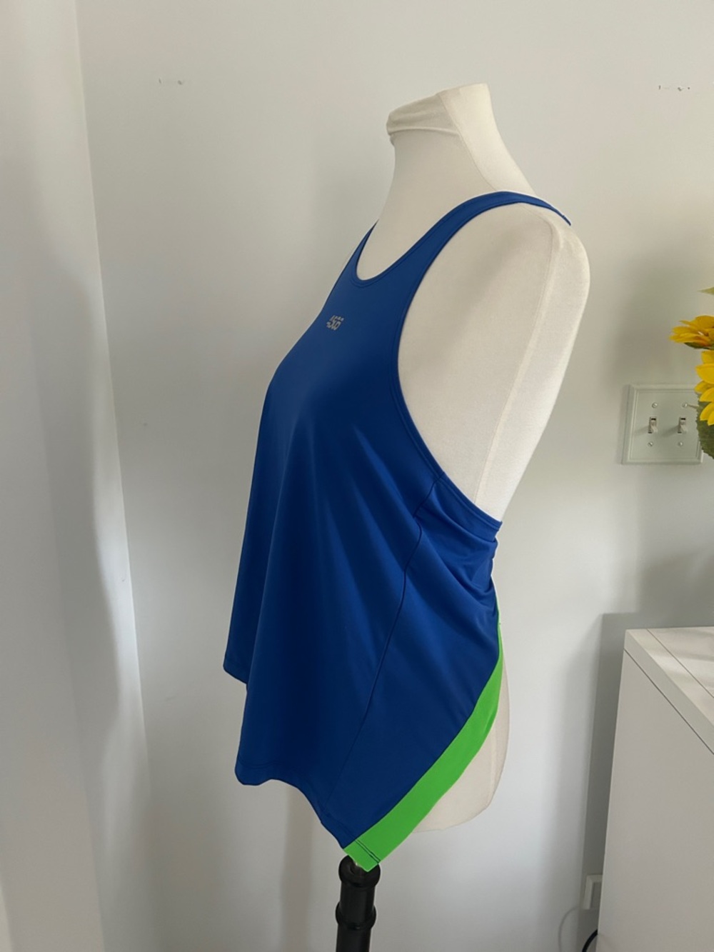 ASOS Blue Tank Top with Green Side Panel